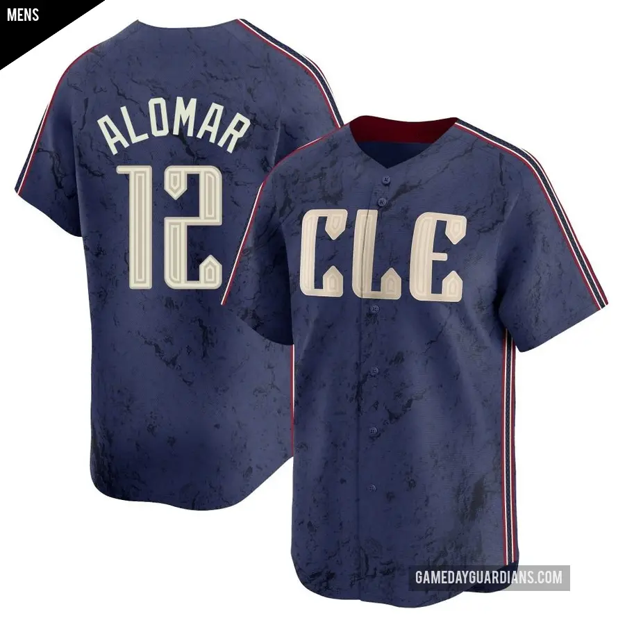 Men's Cleveland Guardians ＃12 Roberto Alomar Limited Navy 2024 City Connect Jersey
