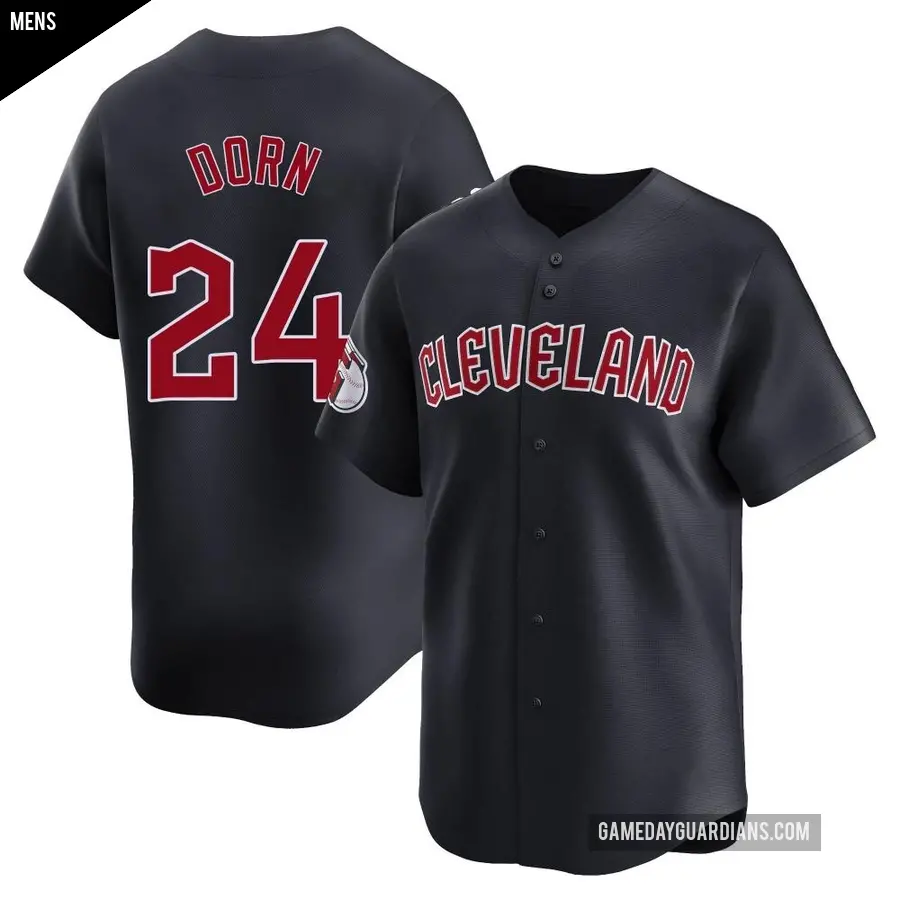 Men's Cleveland Guardians ＃24 Roger Dorn Limited Navy Alternate Jersey