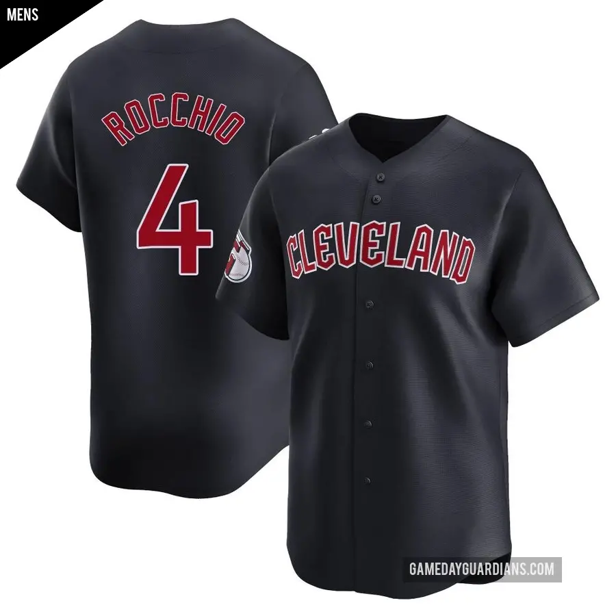 Men's Cleveland Guardians ＃4 Brayan Rocchio Limited Navy Alternate Jersey