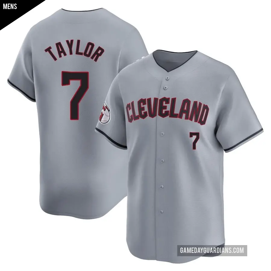 Men's Cleveland Guardians ＃7 Jake Taylor Limited Gray Road Jersey
