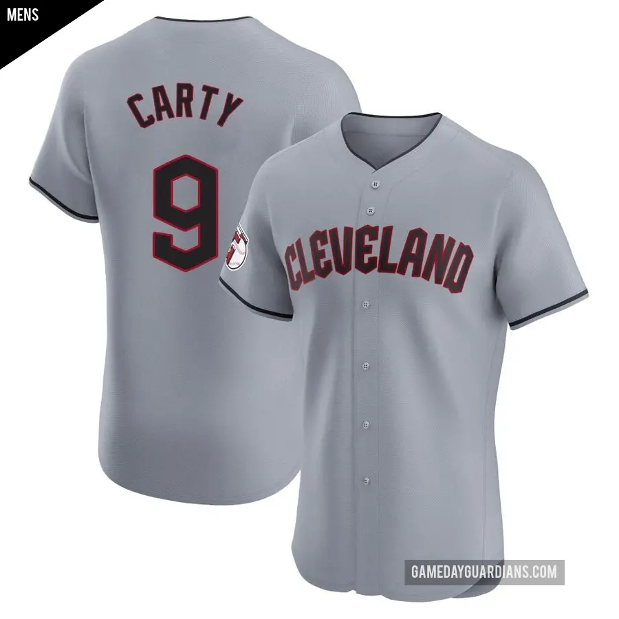 Men's Cleveland Guardians ＃9 Rico Carty Elite Gray Road Jersey