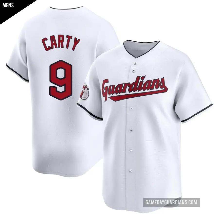Men's Cleveland Guardians ＃9 Rico Carty Limited White Home Jersey
