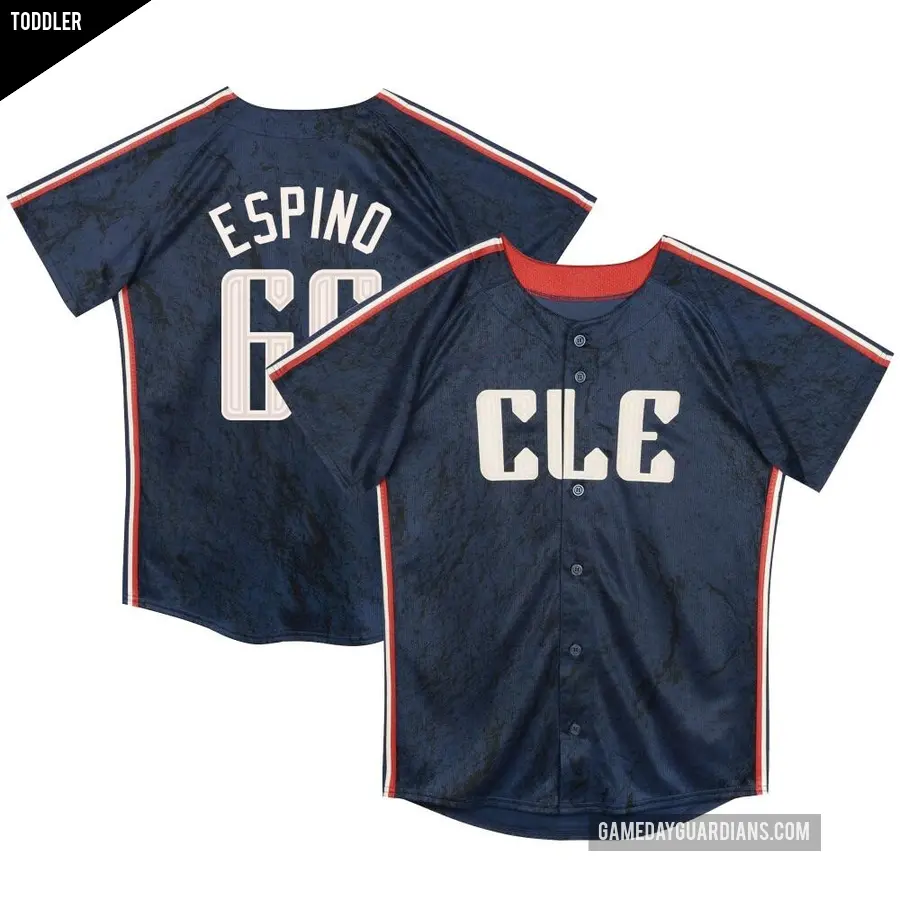 Toddler Cleveland Guardians ＃66 Daniel Espino Limited Navy Preschool & 2024 City Connect Jersey