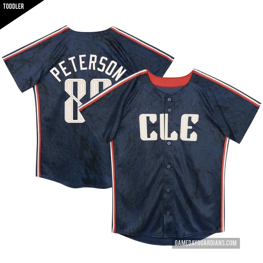 Toddler Cleveland Guardians ＃80 Austin Peterson Limited Navy Preschool & 2024 City Connect Jersey