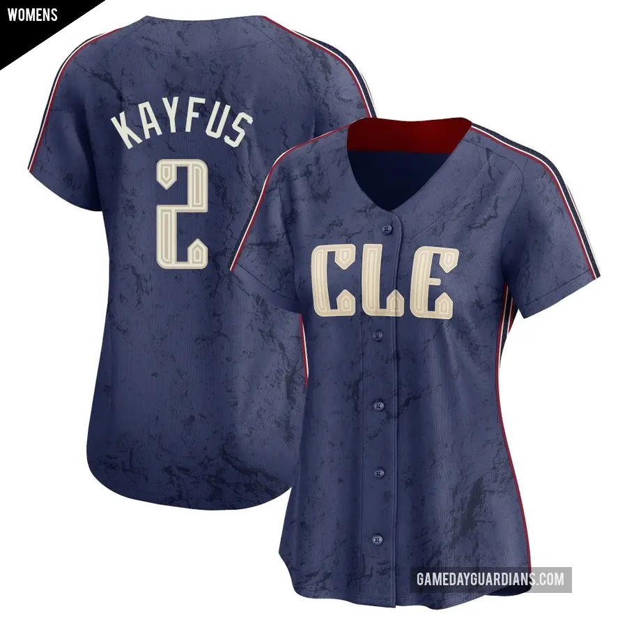 Women's Cleveland Guardians ＃2 CJ Kayfus Limited Navy 2024 City Connect Jersey