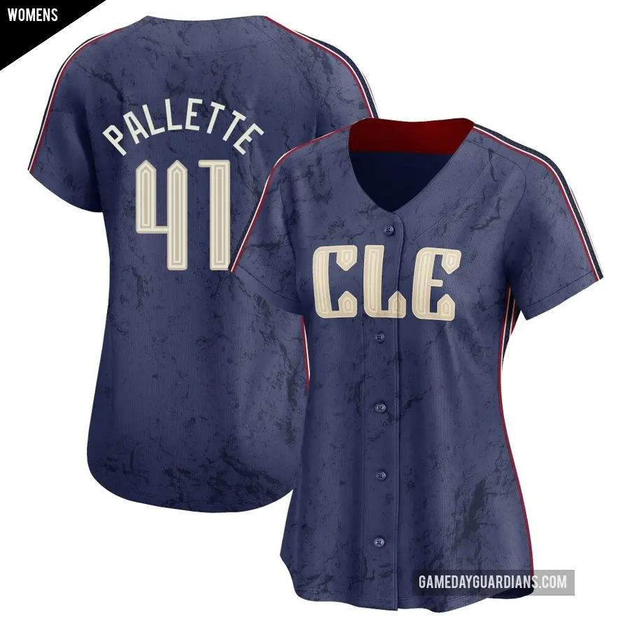 Women's Cleveland Guardians ＃41 Peyton Pallette Limited Navy 2024 City Connect Jersey