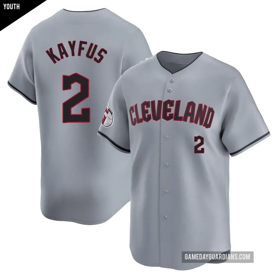 Youth Cleveland Guardians ＃2 CJ Kayfus Limited Gray Road Jersey