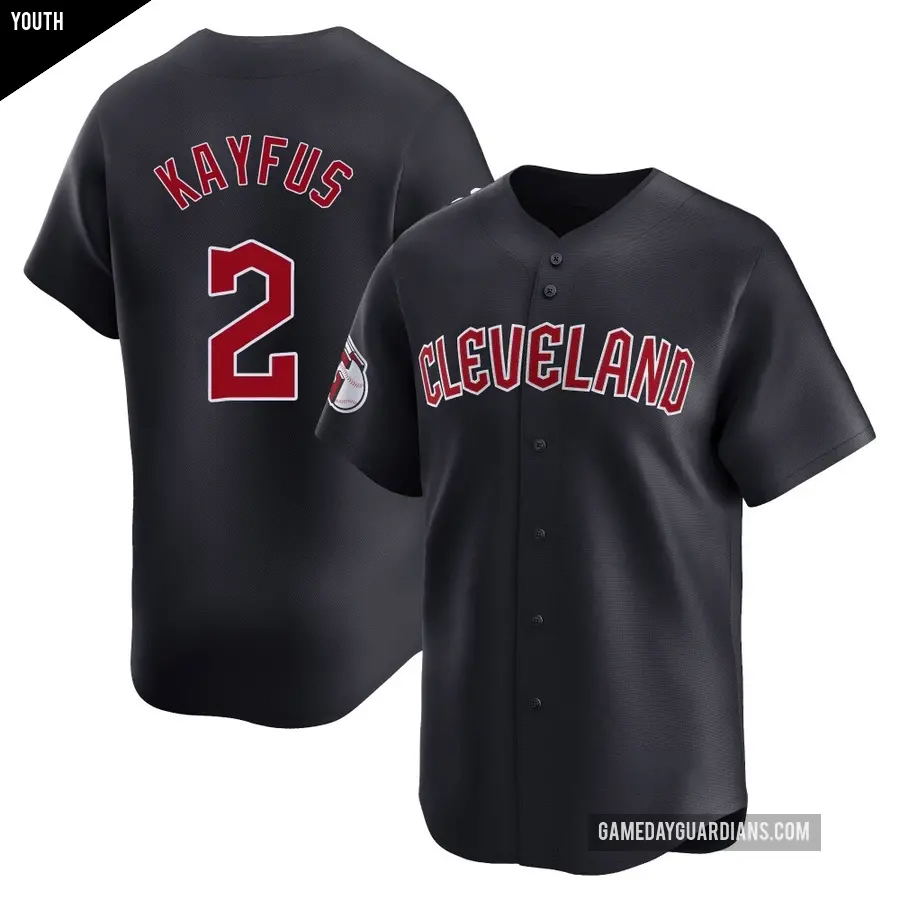 Youth Cleveland Guardians ＃2 CJ Kayfus Limited Navy Alternate Jersey
