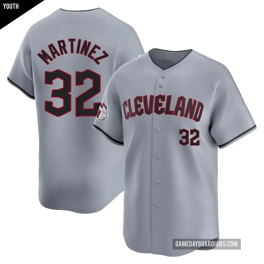 Youth Cleveland Guardians ＃32 Dennis Martinez Limited Gray Road Jersey