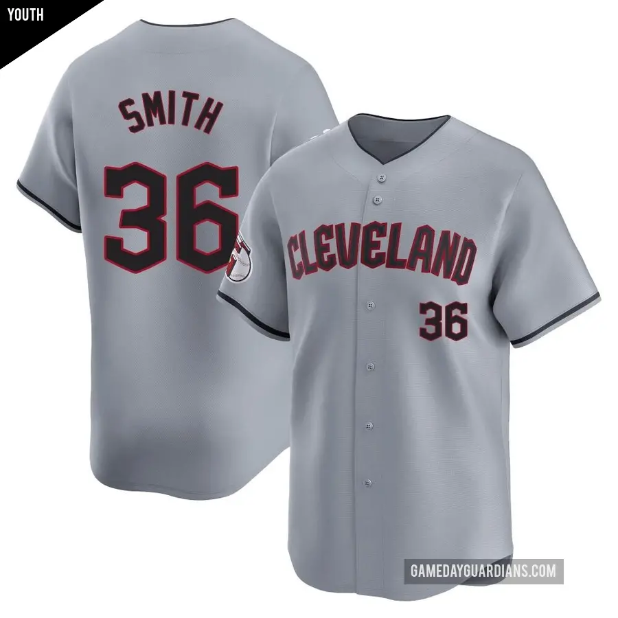 Youth Cleveland Guardians ＃36 Cade Smith Limited Gray Road Jersey