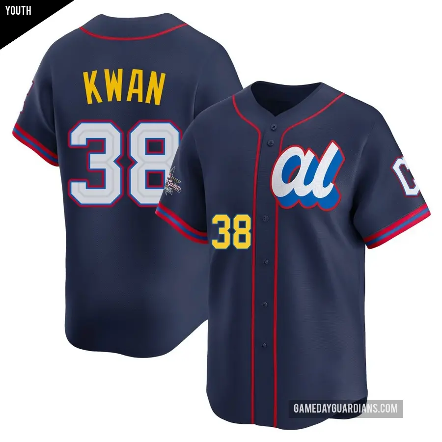 Youth Cleveland Guardians ＃38 Steven Kwan Limited Navy American League 2025 All-Star Edition Jersey