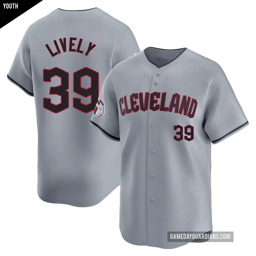 Youth Cleveland Guardians ＃39 Ben Lively Limited Gray Road Jersey