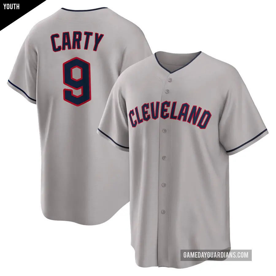 Youth Cleveland Guardians ＃9 Rico Carty Replica Gray Road Jersey