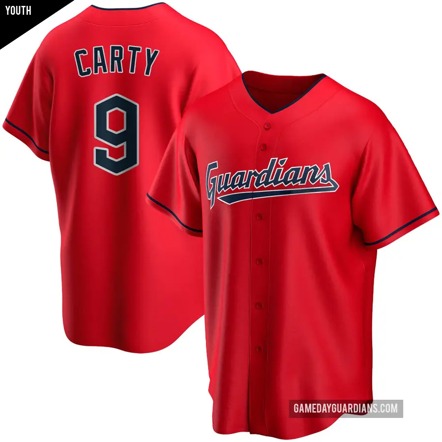 Youth Cleveland Guardians ＃9 Rico Carty Replica Red Alternate Jersey