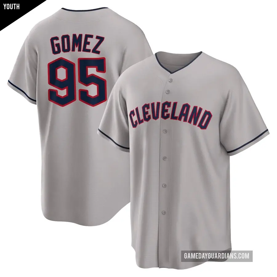 Youth Cleveland Guardians ＃95 Yorman Gomez Replica Gray Road Jersey